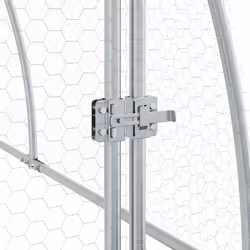 vidaXL Chicken Cage Farm Chicken Coop Chicken Run Cage Silver Galvanised Steel - Additional view 8