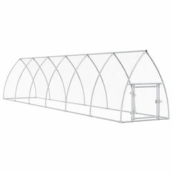 vidaXL Chicken Cage Farm Chicken Coop Chicken Run Cage Silver Galvanised Steel