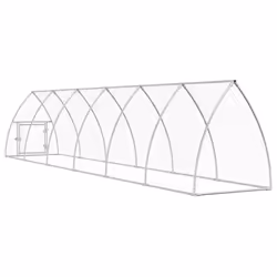 vidaXL Chicken Cage Farm Chicken Coop Chicken Run Cage Silver Galvanised Steel - Additional view 4