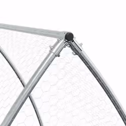 vidaXL Chicken Cage Farm Chicken Coop Chicken Run Cage Silver Galvanised Steel - Additional view 5