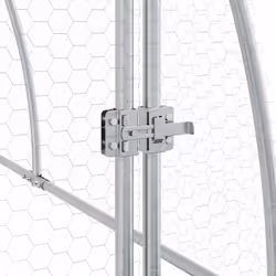 vidaXL Chicken Cage Farm Chicken Coop Chicken Run Cage Silver Galvanised Steel - Additional view 6