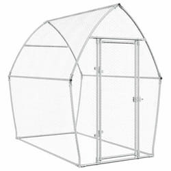 vidaXL Chicken Cage Farm Chicken Coop Chicken Run Cage Silver Galvanised Steel