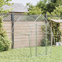 vidaXL Chicken Cage Farm Chicken Coop Chicken Run Cage Silver Galvanised Steel