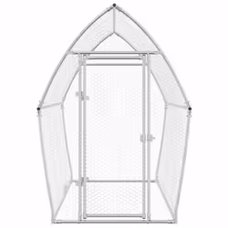 vidaXL Chicken Cage Farm Chicken Coop Chicken Run Cage Silver Galvanised Steel