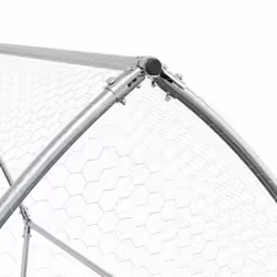 vidaXL Chicken Cage Farm Chicken Coop Chicken Run Cage Silver Galvanised Steel - Additional view 6