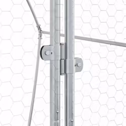 vidaXL Chicken Cage Farm Chicken Coop Chicken Run Cage Silver Galvanised Steel - Additional view 8