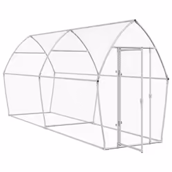 vidaXL Chicken Cage Farm Chicken Coop Chicken Run Cage Silver Galvanised Steel