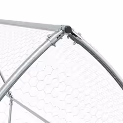 vidaXL Chicken Cage Farm Chicken Coop Chicken Run Cage Silver Galvanised Steel - Additional view 6