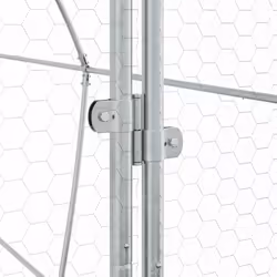 vidaXL Chicken Cage Farm Chicken Coop Chicken Run Cage Silver Galvanised Steel - Additional view 8
