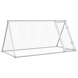vidaXL Chicken Cage Farm Chicken Coop Chicken Run Cage Silver Galvanised Steel