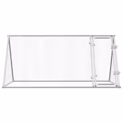 vidaXL Chicken Cage Farm Chicken Coop Chicken Run Cage Silver Galvanised Steel