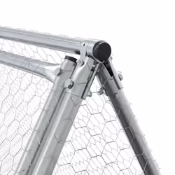 vidaXL Chicken Cage Farm Chicken Coop Chicken Run Cage Silver Galvanised Steel - Additional view 6