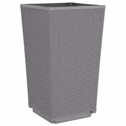 vidaXL Garden Planters Outdoor Flower Pot Planter Pot Box 2 pcs Light Grey PP - Additional view 6