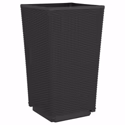 vidaXL Garden Planters Outdoor Flower Pot Herb Planter Pot Box 2 pcs Black PP - Additional view 6