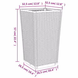 vidaXL Garden Planters Outdoor Flower Pot Herb Planter Pot Box 4 pcs White PP