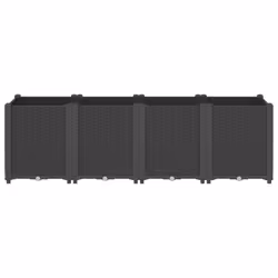 vidaXL Garden Planter Outdoor Flower Pot Patio Herb Planter Pot Flower Box PP - black - Additional view 2