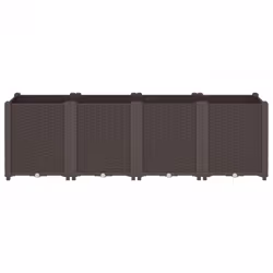 vidaXL Garden Planter Outdoor Flower Pot Balcony Herb Planter Pot Box Brown PP