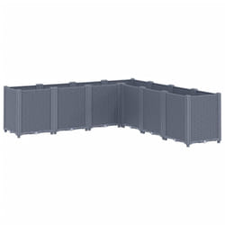 vidaXL Garden Planter Patio Plant Pot Flower Pot Outdoor Planter Blue Grey PP