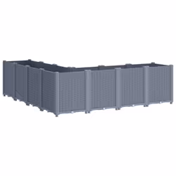 vidaXL Garden Planter Patio Plant Pot Flower Pot Outdoor Planter Blue Grey PP - Additional view 4