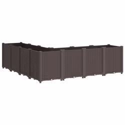 vidaXL Garden Planter Outdoor Flower Pot Balcony Herb Planter Pot Box Brown PP - Additional view 4