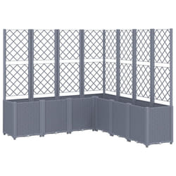 vidaXL Garden Planter with Trellis Plant Pot Flower Pot Planter Blue Grey PP