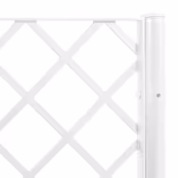 vidaXL Garden Planter with Trellis Outdoor Flower Pot Planter Pot Box White PP - Additional view 7