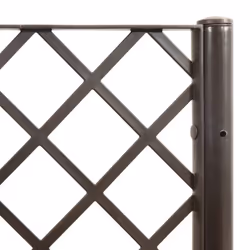 vidaXL Garden Planter with Trellis Outdoor Flower Pot Planter Pot Box Brown PP - Additional view 7