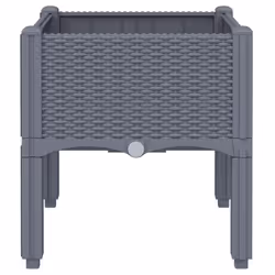 vidaXL Garden Planter with Legs Plant Pot Flower Pot Planter Blue Grey PP - Additional view 4