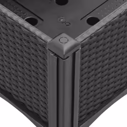 vidaXL Garden Planter with Legs Outdoor Flower Pot Planter Pot Box Black PP - Additional view 6