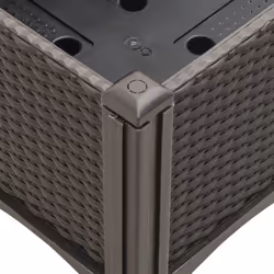 vidaXL Garden Planter with Trellis Patio Flower Pot Planter Box Light Grey PP - brown, 80 x 40 x 142 cm - Additional view 5
