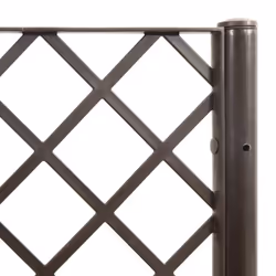 vidaXL Garden Planter with Trellis Patio Flower Pot Planter Box Light Grey PP - brown, 80 x 40 x 142 cm - Additional view 6