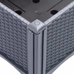 vidaXL Garden Planter with Trellis Patio Flower Pot Planter Box Light Grey PP - grey, 120 x 40 x 142 cm - Additional view 5