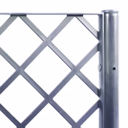 vidaXL Garden Planter with Trellis Patio Flower Pot Planter Box Light Grey PP - grey, 120 x 40 x 142 cm - Additional view 6