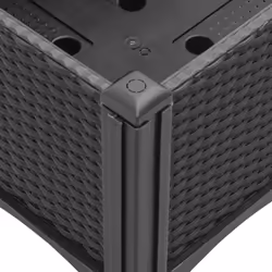 vidaXL Garden Planter with Trellis Patio Flower Pot Planter Box Light Grey PP - black, 120 x 40 x 142 cm - Additional view 5