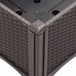 vidaXL Garden Planter with Trellis Patio Flower Pot Planter Box Light Grey PP - brown, 120 x 40 x 142 cm - Additional view 5