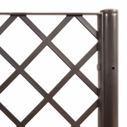 vidaXL Garden Planter with Trellis Patio Flower Pot Planter Box Light Grey PP - brown, 120 x 40 x 142 cm - Additional view 6