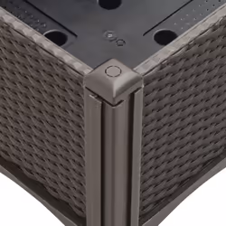 vidaXL Garden Planter with Trellis Patio Flower Pot Planter Box Light Grey PP - brown, 160 x 40 x 142 cm - Additional view 5