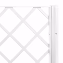 vidaXL Garden Planter with Trellis Patio Flower Pot Planter Box Light Grey PP - white, 160 x 120 x 142 cm - Additional view 7