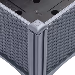 vidaXL Garden Planter with Trellis Patio Flower Pot Planter Box Light Grey PP - grey, 200 x 160 x 142 cm - Additional view 6