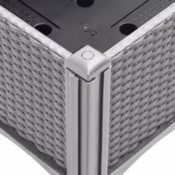 vidaXL Garden Planter with Trellis Patio Flower Pot Planter Box Light Grey PP - light grey, 200 x 160 x 142 cm - Additional view 6