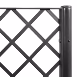 vidaXL Garden Planter with Trellis Patio Flower Pot Planter Box Light Grey PP - black, 200 x 160 x 142 cm - Additional view 7