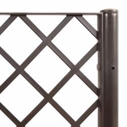 vidaXL Garden Planter with Trellis Patio Flower Pot Planter Box Light Grey PP - brown, 200 x 160 x 142 cm - Additional view 7