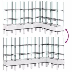 vidaXL Garden Planter with Trellis Grey - white, 200 x 160 x 142,5 cm - Additional view 5