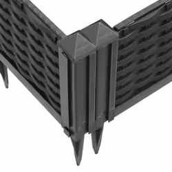vidaXL Garden Planter with Pegs Raised Bed Outdoor Flower Pot Planter Pot PP - black, 42,5 x 42,5 x 28,5 cm - Additional view 6