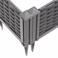 vidaXL Garden Planter with Pegs Raised Bed Outdoor Flower Pot Planter Pot PP - light grey, 42,5 x 42,5 x 28,5 cm - Additional view 6