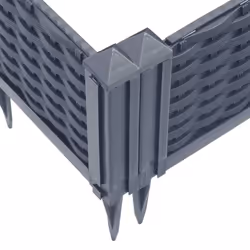 vidaXL Garden Planter with Pegs Raised Bed Outdoor Flower Pot Planter Pot PP - grey, 42,5 x 42,5 x 28,5 cm - Additional view 6