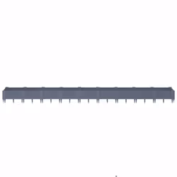 vidaXL Garden Planter with Pegs Raised Bed Outdoor Flower Pot Planter Pot PP - grey, 362,5 x 42,5 x 28,5 cm