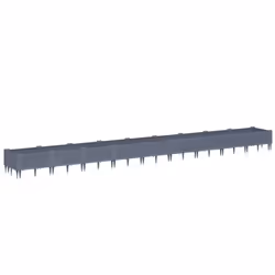 vidaXL Garden Planter with Pegs Raised Bed Outdoor Flower Pot Planter Pot PP - grey, 362,5 x 42,5 x 28,5 cm - Additional view 4