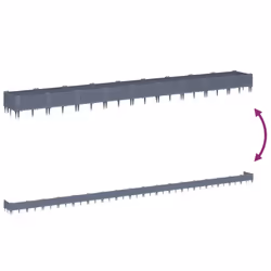 vidaXL Garden Planter with Pegs Raised Bed Outdoor Flower Pot Planter Pot PP - grey, 362,5 x 42,5 x 28,5 cm - Additional view 5