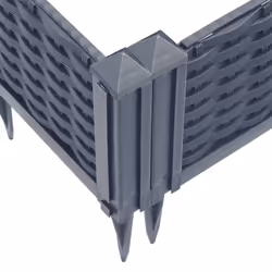 vidaXL Garden Planter with Pegs Raised Bed Outdoor Flower Pot Planter Pot PP - grey, 362,5 x 42,5 x 28,5 cm - Additional view 6